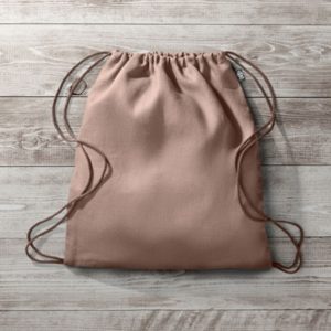 Sac à cordons en chanvre