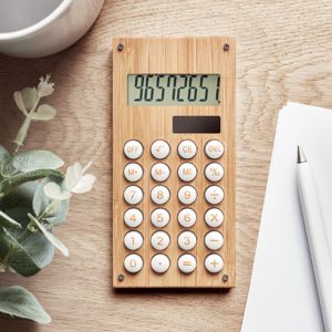 Calculatrice 8 chiffres en bambou