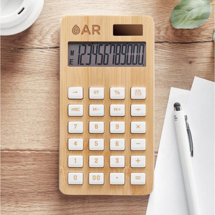 Calculatrice à 12 chiffres en Bambou