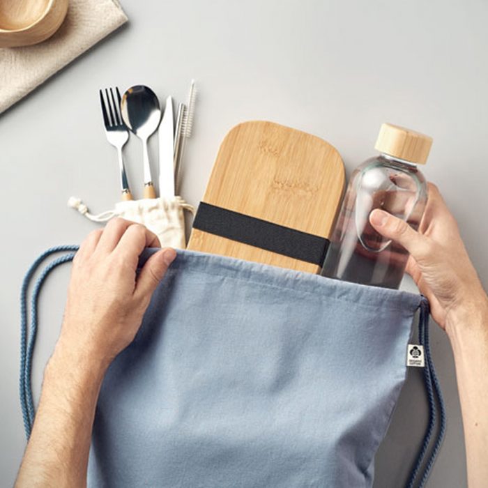 Sac à cordon en coton biologique 140 g/m²