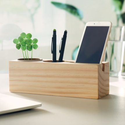 Support de bureau en bois