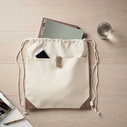 Sac à cordon en coton recyclé