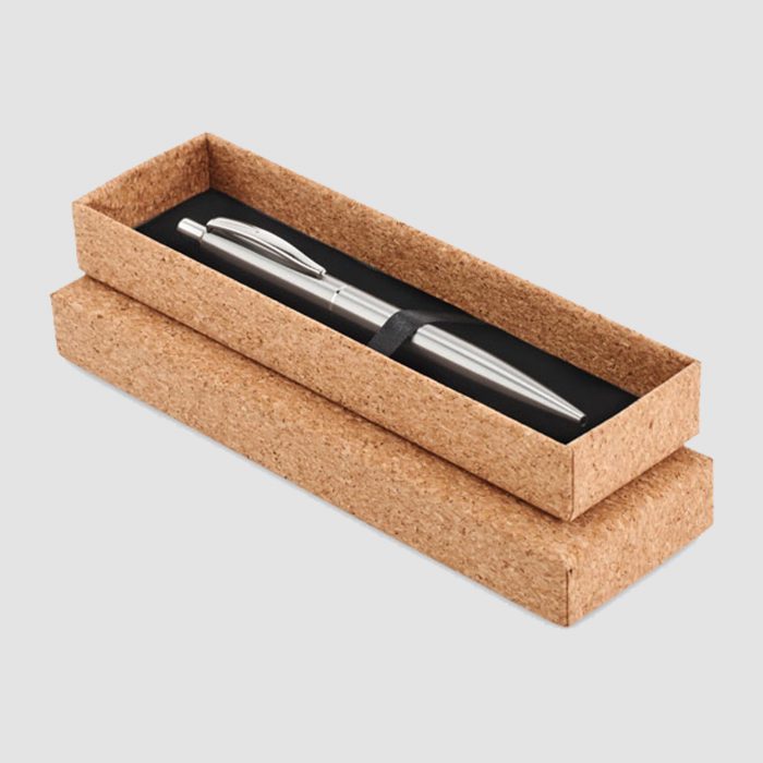 Stylo à Bille Éco-Chic – Acier Recyclé & Coffret en Liège