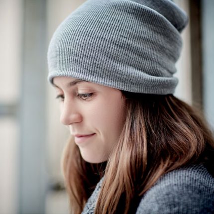 Bonnet unisexe tricoté en polyester RPET