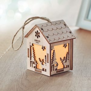 Maison lumineuse de Noël en MDF