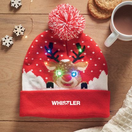 Bonnet de Noël tricoté avec LED