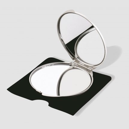 Miroir de poche double en aluminium