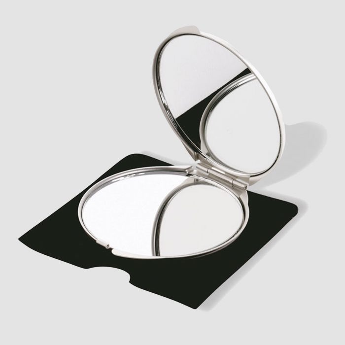 Miroir de poche double en aluminium