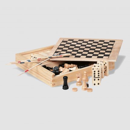 Coffret en bois 4 jeux