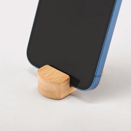 Mini support smartphone en bambou