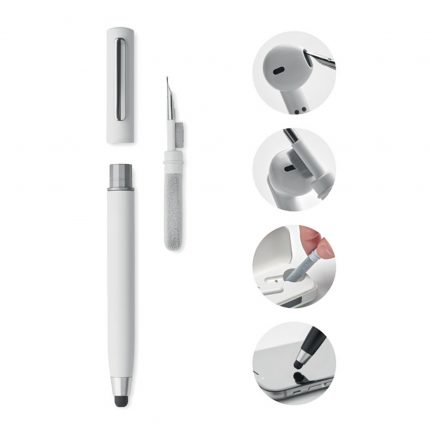 Stylo à bille twist avec stylet et kit de nettoyage intégré