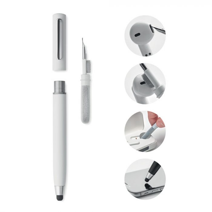 Stylo à bille twist avec stylet et kit de nettoyage intégré