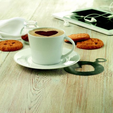 Tasse à cappuccino conique en porcelaine avec soucoupe