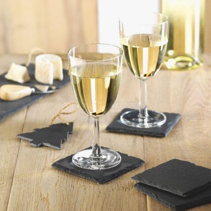 Ensemble de 4 sous-verres en ardoise