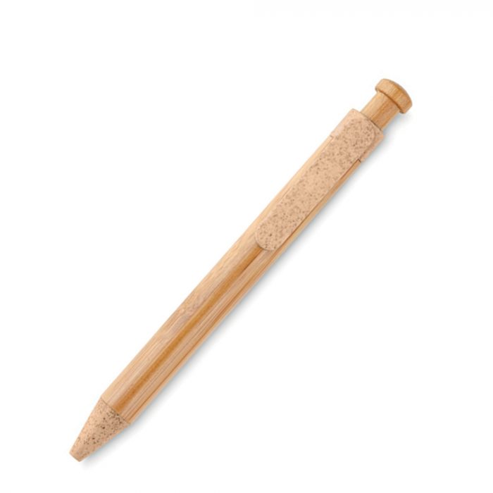 Stylo personnalisé en bambou & paille de blé – Naturel, moderne et responsable
