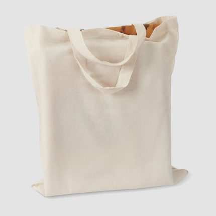 Sac shopping en coton à anses courtes 140gr/m²