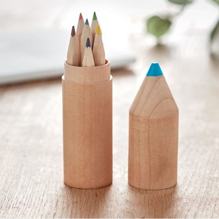 Coffret de 6 crayons en bois