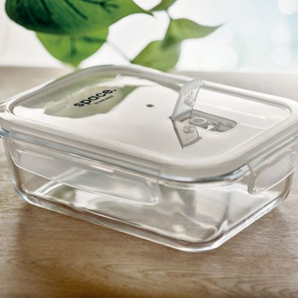 Lunchbox en verre borosilicaté avec couvercle étanche en PP