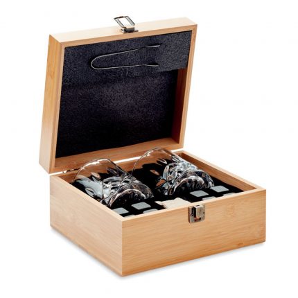 Coffret luxe de verres avec glaçons en pierre – L’élégance du rituel