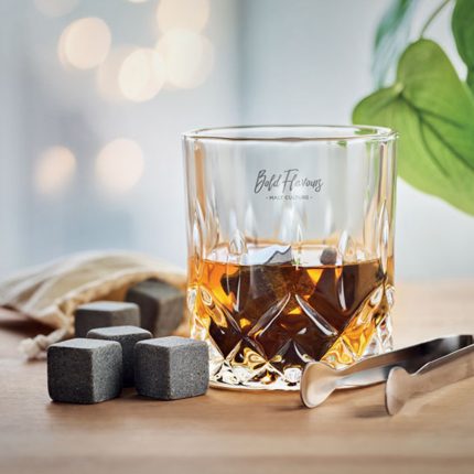 Coffret luxe de verres avec glaçons en pierre – L’élégance du rituel