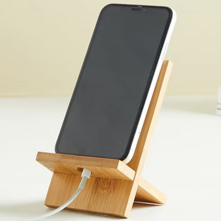 Support téléphone en bambou