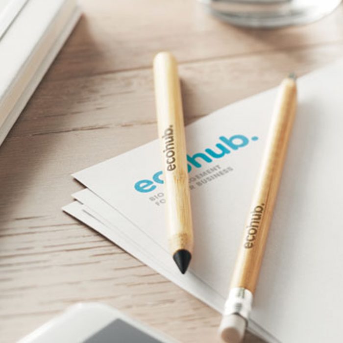 Stylo sans Encre en Bambou - Alternative Durable avec Capuchon en Papier