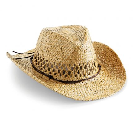 Chapeau de Cowboy en Paille Naturelle