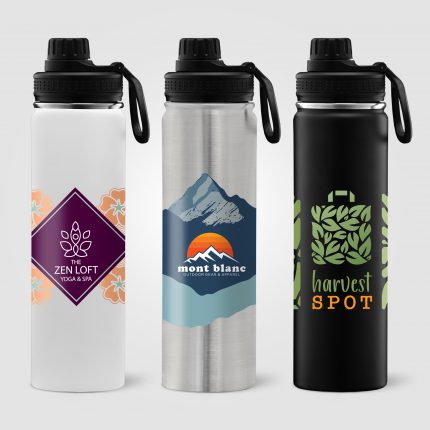 Bouteille d’eau Alaska en acier inoxydable à double paroi – 710 ml