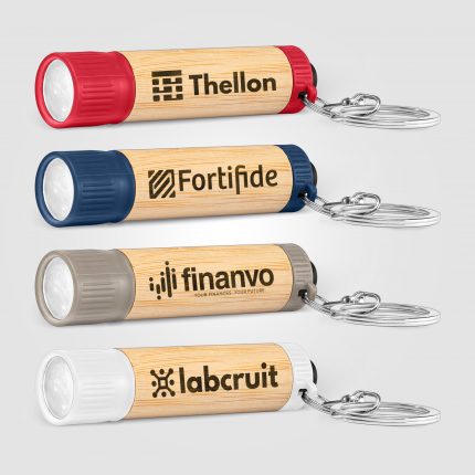 Porte-clés Lampe Torche LED en Bambou