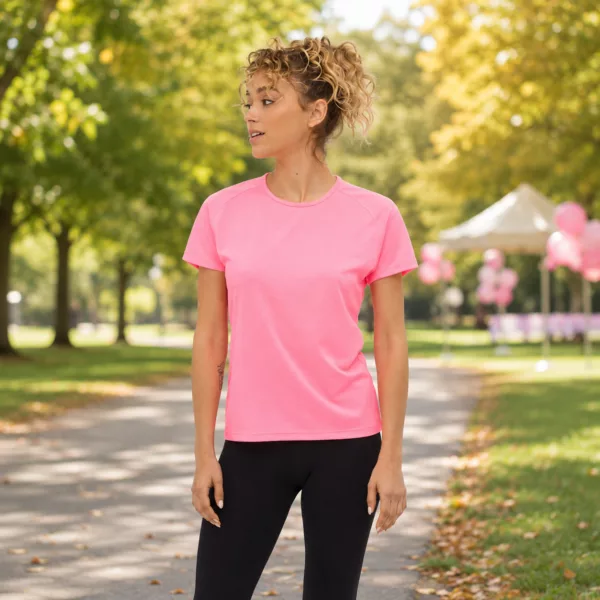 3e650754-7812-4339-8aa4-042646d91cfa T-shirt Sporty Femme Manches Raglan personnalisé - 140 g/m² – Image 1