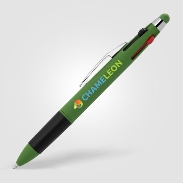 Stylo personnalisé Quattro Softy Multi-encre avec stylet – Image 5
