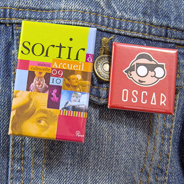 Badges épingle carré & rectangle – Image 1