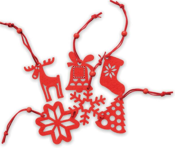 Lot de 6 décorations de Noël en feutrine – Image 3