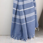 Fouta de plage coton/poly recyclé 250 g/m²