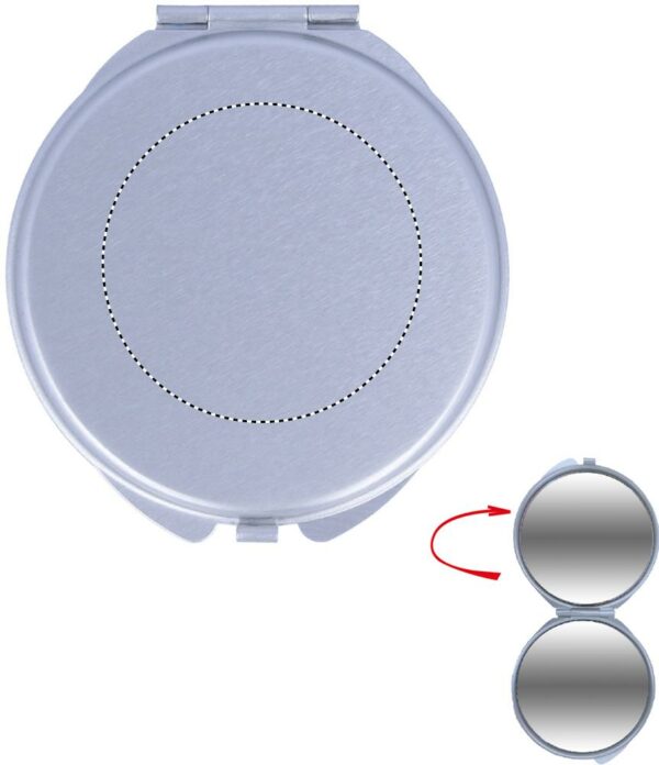 Miroir de poche double en aluminium – Image 2