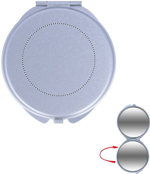 Miroir de poche double en aluminium – Image 3