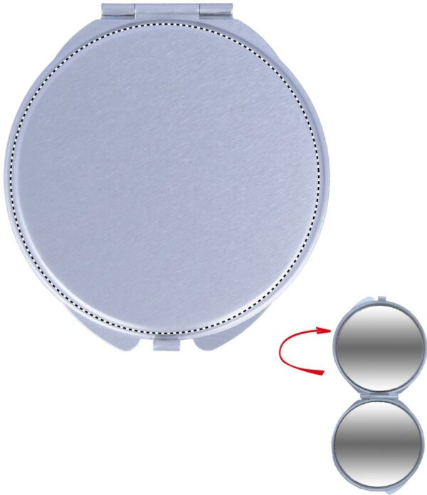 Miroir de poche double en aluminium – Image 4