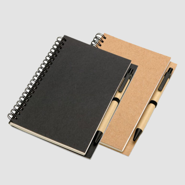 Carnet à Spirale Recyclé avec Stylo – Image 1