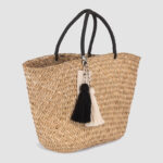Panier shopping en paille Kimood