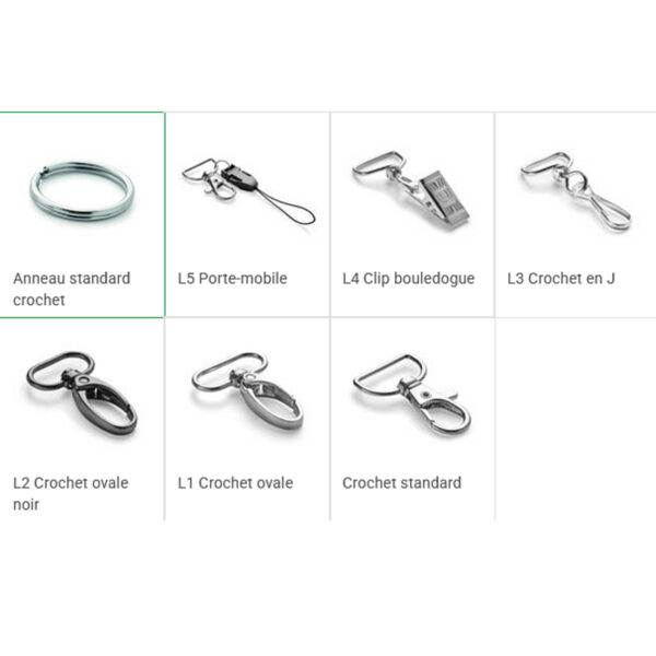 Lanyard en cordon polyester avec plaque en bambou. – Image 3