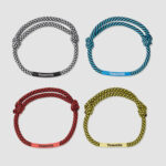 Bracelet réglable en corde 2 tons