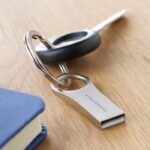 Mini clé USB en alliage de zinc avec détail rond personnalisée