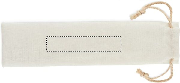 Set de couverts en bambou réutilisables avec pochette en toile – Image 5