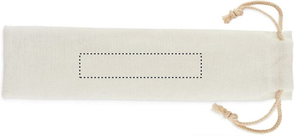 Set de couverts en bambou réutilisables avec pochette en toile – Image 6