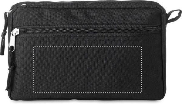 Trousse de toilette double zip en 600D RPET – Image 2