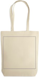 Sac shopping en toile avec anses longues et soufflet 270 g/m² – Image 3