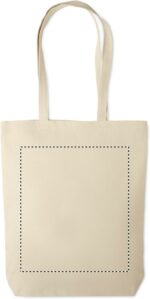 Sac shopping en toile avec anses longues et soufflet 270 g/m² – Image 4