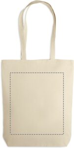 Sac shopping en toile avec anses longues et soufflet 270 g/m² – Image 5