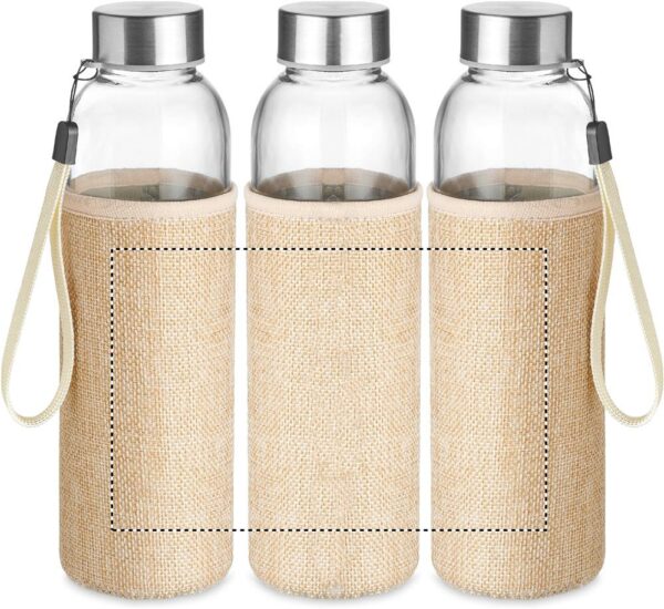 Bouteille en Verre avec Pochette Néoprène et Jute – Image 3