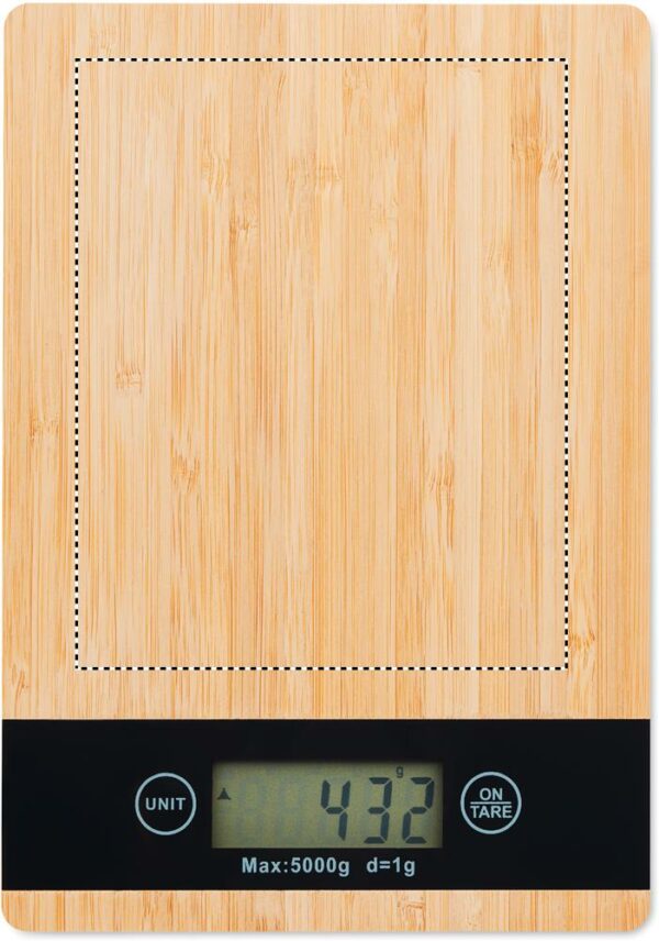 Balance de cuisine numérique en bambou – Image 2